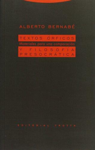 Textos Orficos Y Filosofia Presocratica