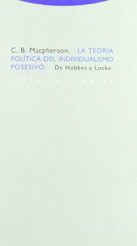 Teoria Politica Del Individualismo Posesivo. De Hobbes A Locke