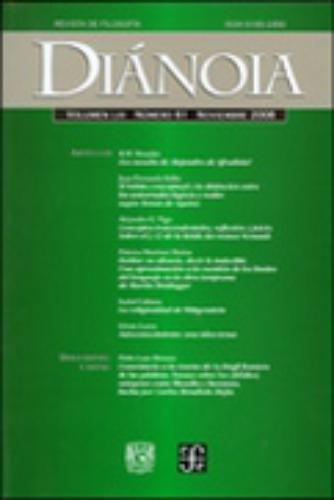 Diánoia número 71 noviembre 2013. Vol. LVIII. Revista de Filosofía