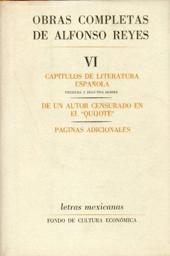 Obras completas, VI: capítulos de literatura española, de un autor censurado en el quijote: pág