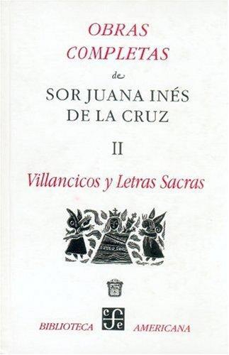 Obras completas, II. Villancicos y letras sacras
