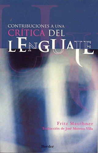 Contribuciones A Una Critica Del Lenguaje