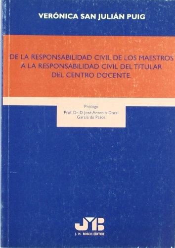 De La Responsabilidad Civil De Los Maestros