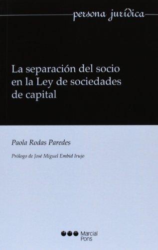 Separacion Del Socio En La Ley De Sociedades De Capital, La