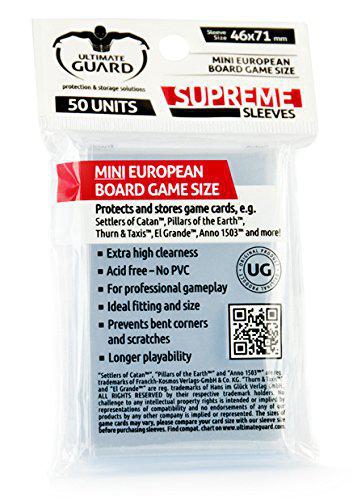 Sleeve Deck: Ultimate Guard Supreme Sleeves For Board Game Cards Mini European