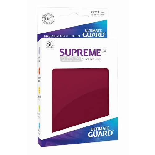 Sleeve Deck: Ultimate Guard Supreme Ux Sleeves Standard Size Burgundy