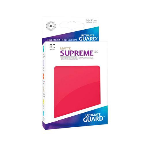 Sleeve Deck: Ultimate Guard Supreme Ux Sleeves Standard Sizematte Red