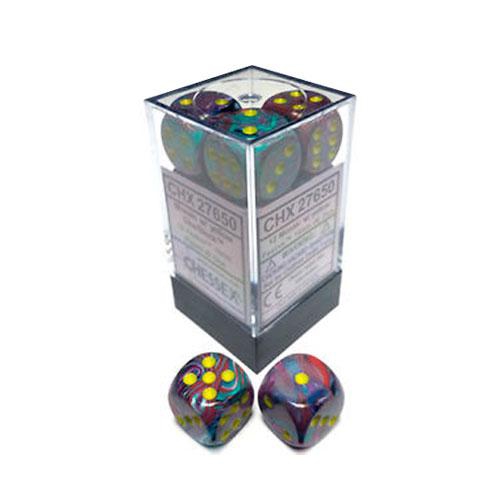 Dice Block - Festive Mosaic / Yellow 12-Dice Set