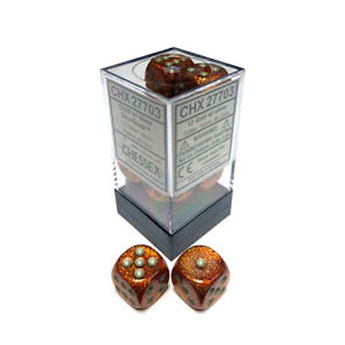 Dice Block - Glitter Gold/Silver 12-Dice Set