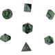 Gemini Polyhedral Black-Grey W/Green 7-Dice Set