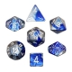 Gemini Polyhedral Blue-Steel/White 7-Dice Set