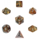 Lustrous Polyhedral Gold/Silver 7-Dice Set