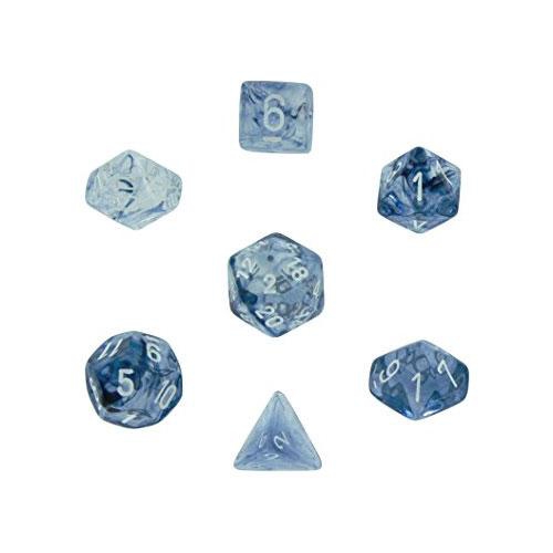 Nebula Polyhedral Black/White 7-Dice Set