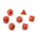 Opaque Polyhedral Orange/Black 7-Dice Set