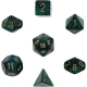 Scarab Polyhedral Jade/Gold 7-Dice Set