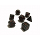 Speckled Polyhedral Space 7-Dice Set