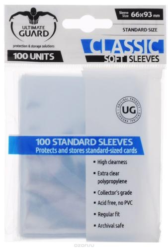 Sleeve Deck: Ultimate Guard Classic Soft Sleeves Standard Size Transparent