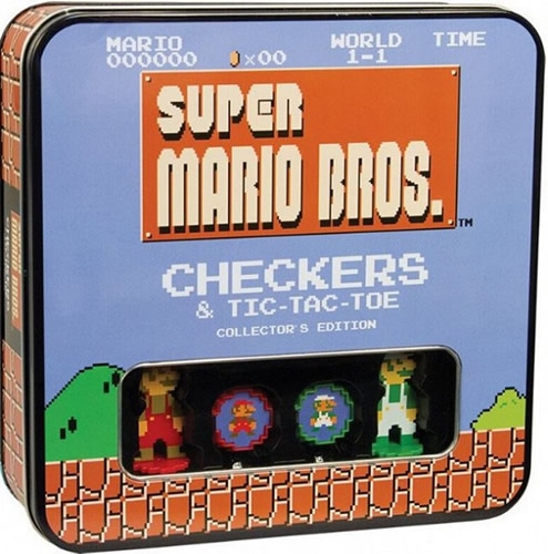 Super Mario Bros Checkers Y Tic Tac Toe Collector'S Tin