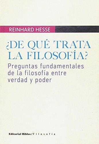 ¿De qué trata la filosofía?