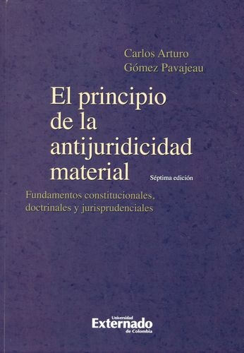 Principio De La Antijuricidad Material Fundamentos Constitucionales Doctrinales Y Jurisprudenciales, El