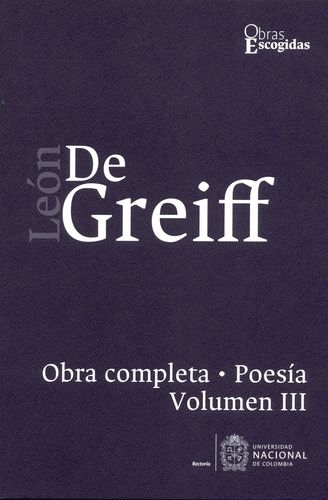 Obra Completa Poesia Vol.Iii Leon De Greiff