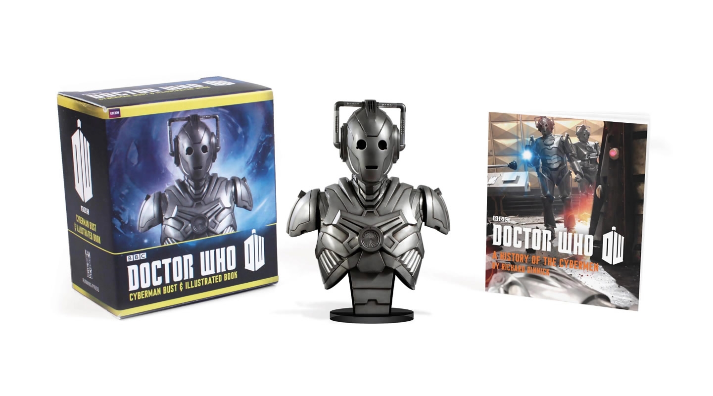 Minikit Doctor Who Cyberman Bust And Illustrated Book