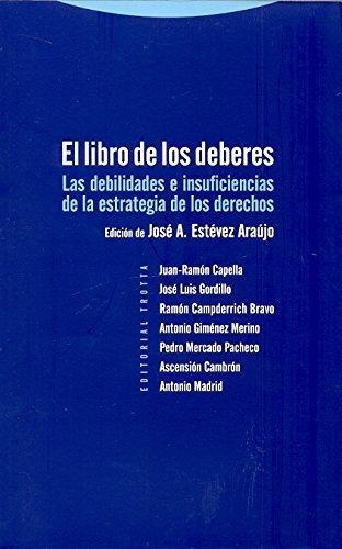 Libro De Los Deberes. Las Debilidades E Insuficiencias De La Estrategia De Los Derechos, El