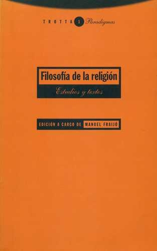 Filosofia De La Religion (2ª Ed) Estudios Y Textos